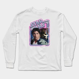 The Scoundrel (pink starfield, original border) Long Sleeve T-Shirt